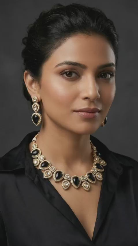 Traditional Kundan Necklace Set with Earrings – Ethnic Wedding Jewellery | TIYANA JEWELS ₹ 2199.00