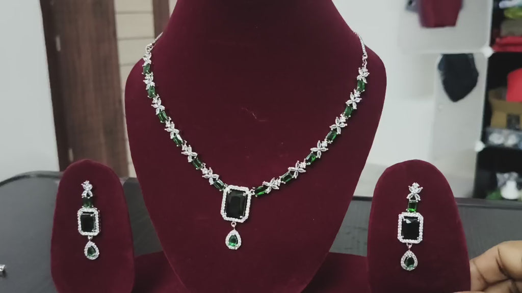 American Diamond Jewellery Set