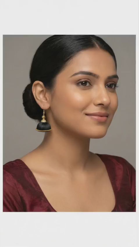Silk Thread Earrings for Women | Lightweight Ethnic Jewellery – Tiyana Jewels