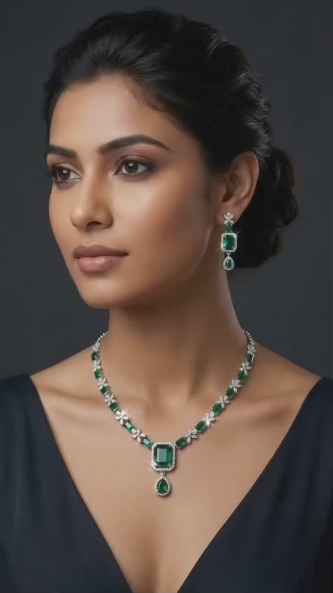 American Diamond Jewellery Set