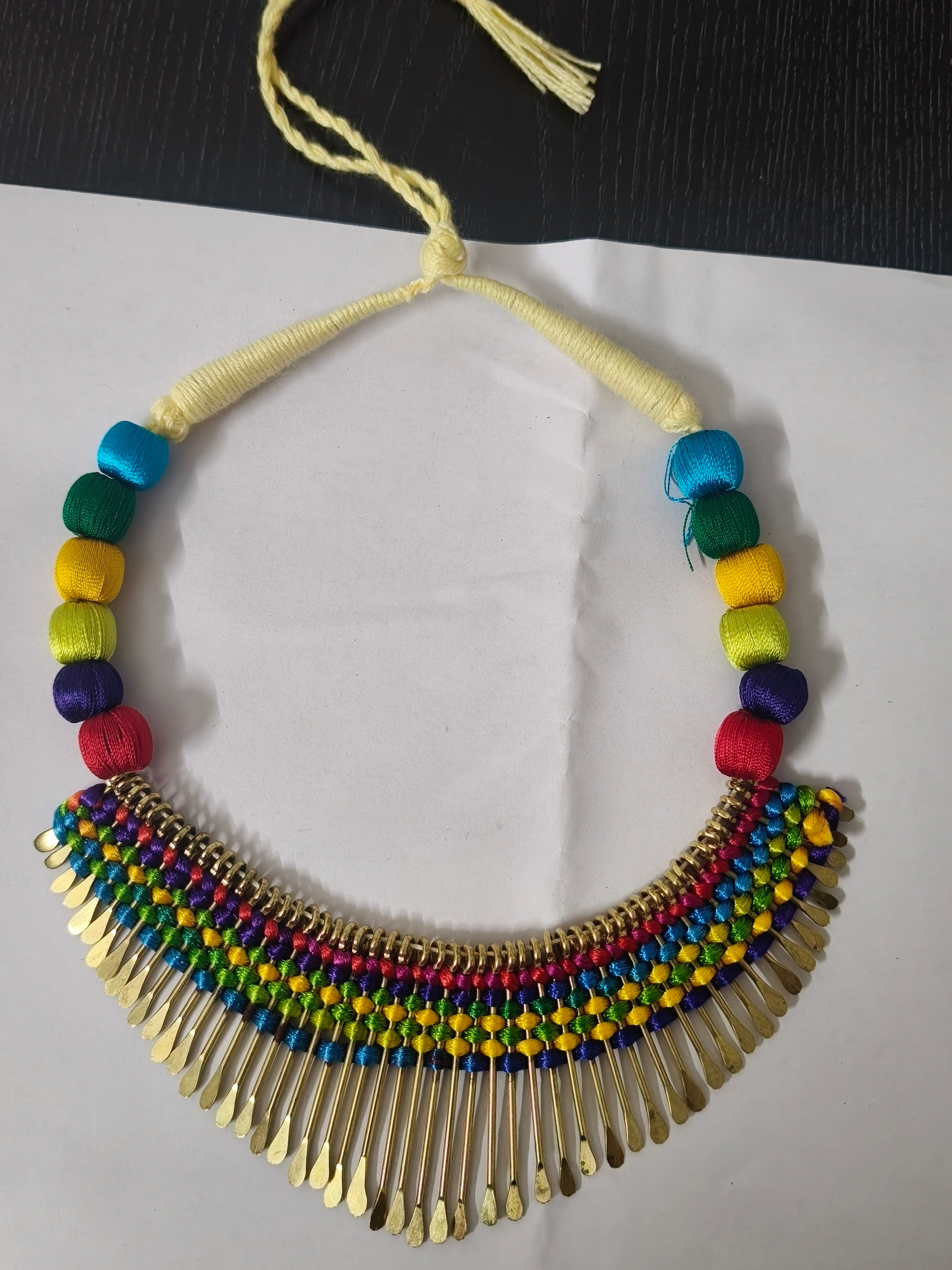 Elegant Silk Thread Necklece for Women | Lightweight Handmade Designs – Tiyana Jewels ₹ 395.00