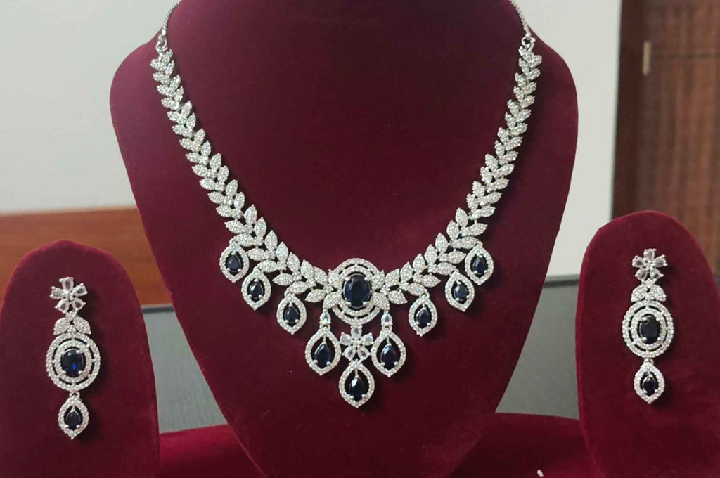 Bridal American Diamond Jewellery Set | Luxury AD Collection – Tiyana Jewels