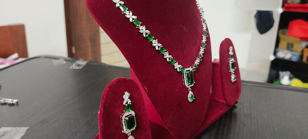 American Diamond Jewellery Set