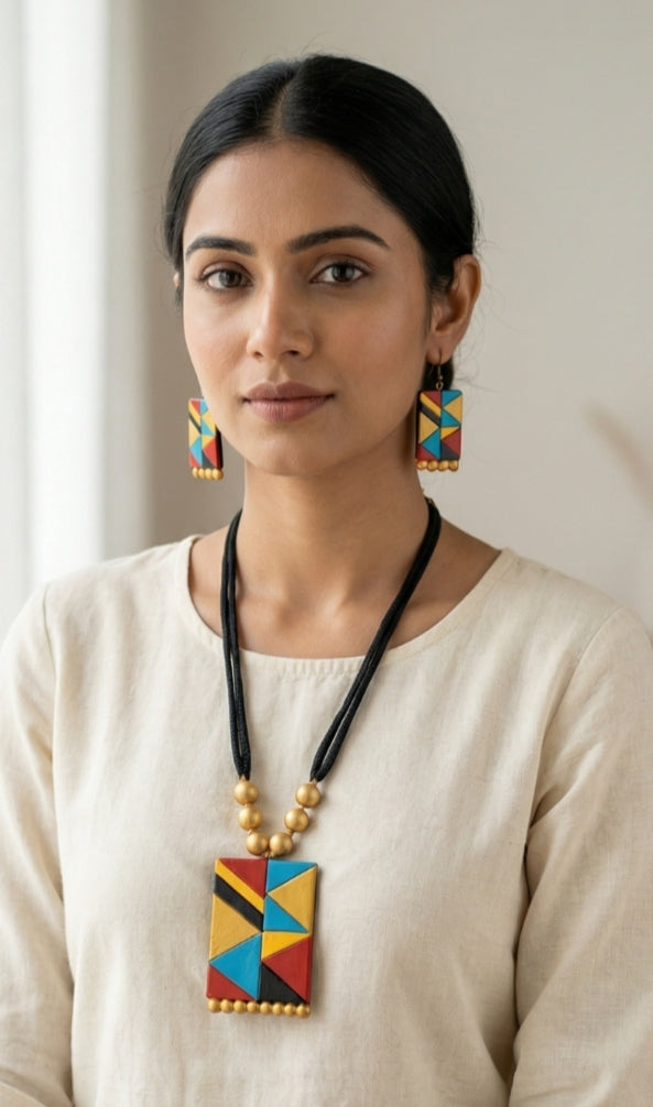 Tiyana Jewels Terracotta Jewellery Set