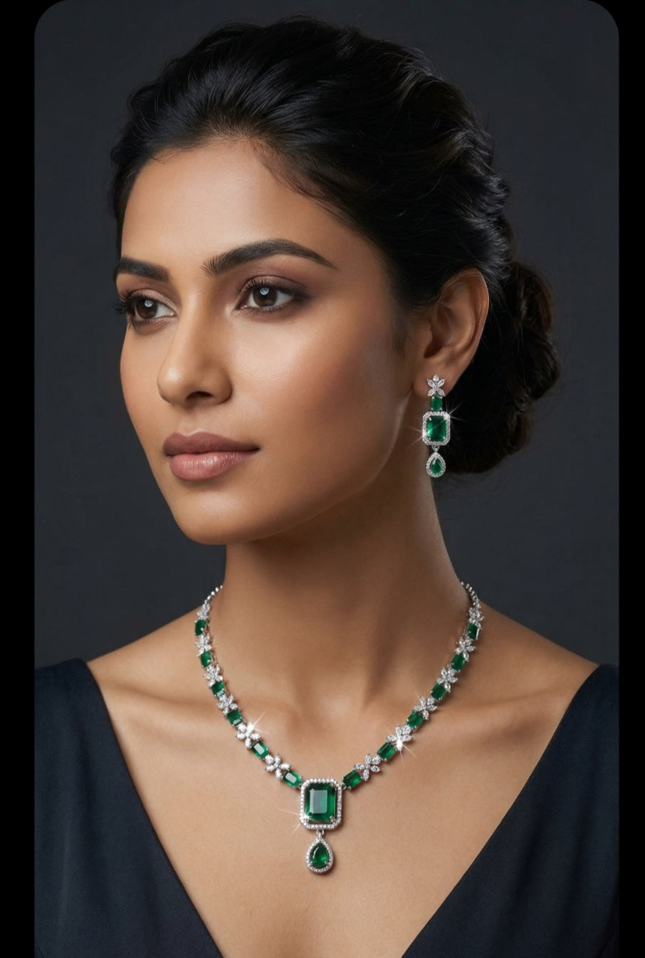 American Diamond Jewellery Set