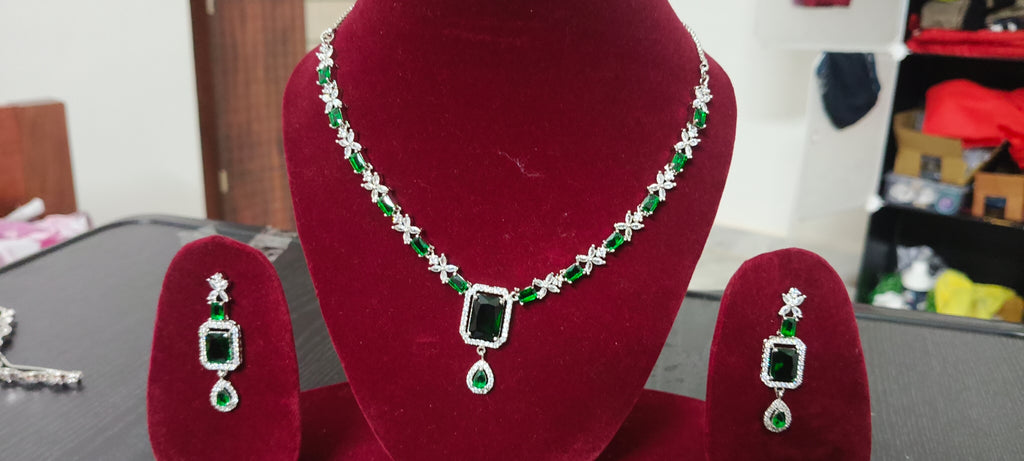 American Diamond Jewellery Set