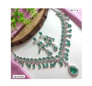 Bridal American Diamond Necklace Set for Wedding | Tiyana Jewels