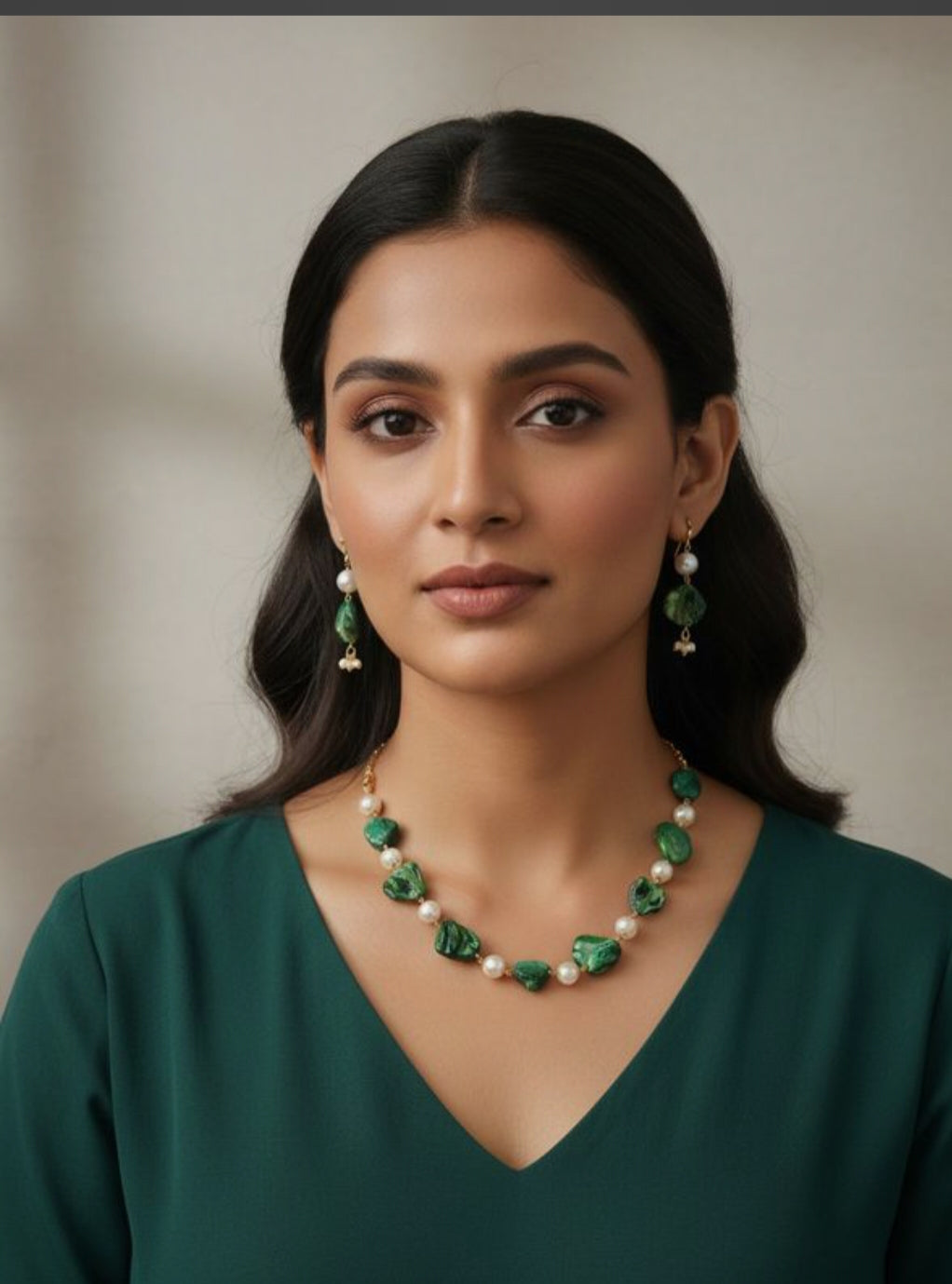 “Elegant pearl necklace set by Tiyana Jewels”