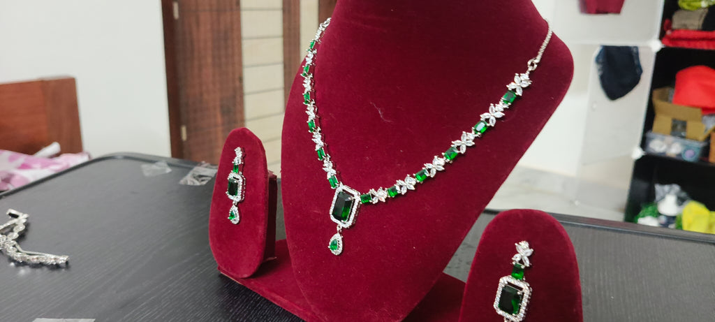 American Diamond Jewellery Set