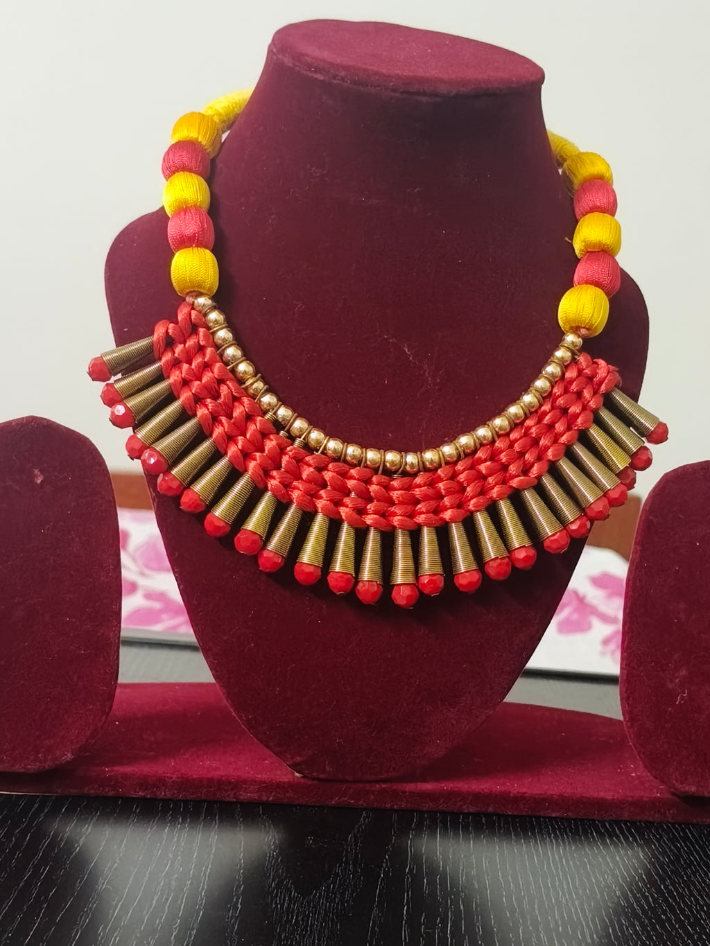 Handcrafted silk thread jewellery set for women in traditional ethnic design – Tiyana Jewels