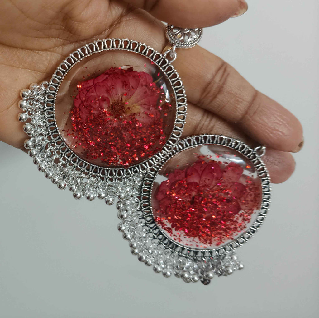 Resin Jhumka by TIYANA JEWELS