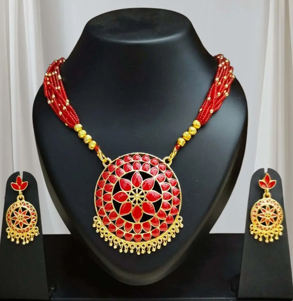 Assamese Jewellery Combo Set | Necklace & Earrings | Traditional Ethnic Jewellery  ₹995.00 INR
