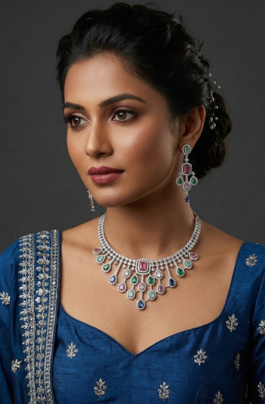 TIYANA JEWELS American Diamond Jewellery Set | Premium CZ Sparkle | Party Wear Jewellery ₹ 1499.00