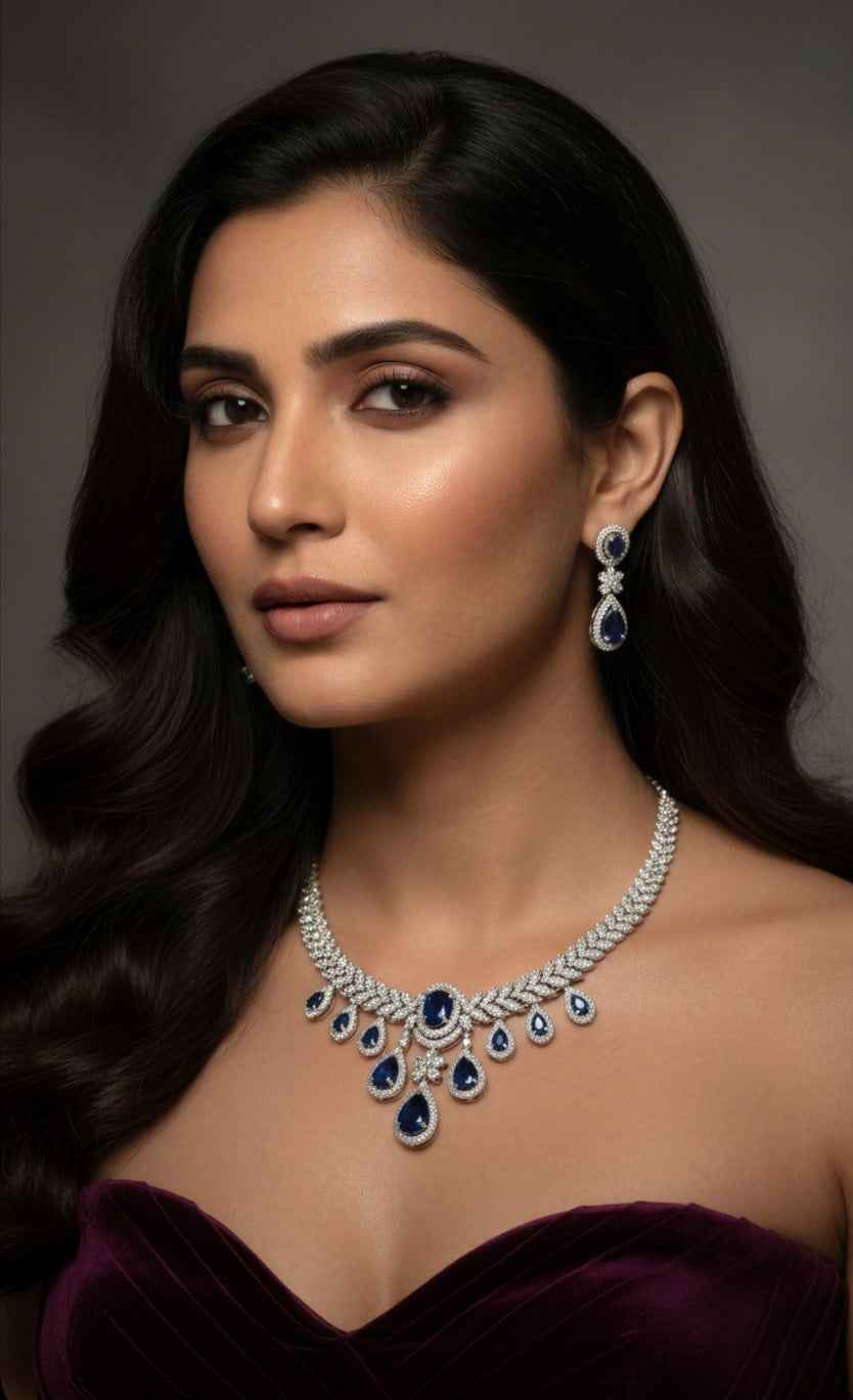 Bridal American Diamond Jewellery Set | Luxury AD Collection – Tiyana Jewels