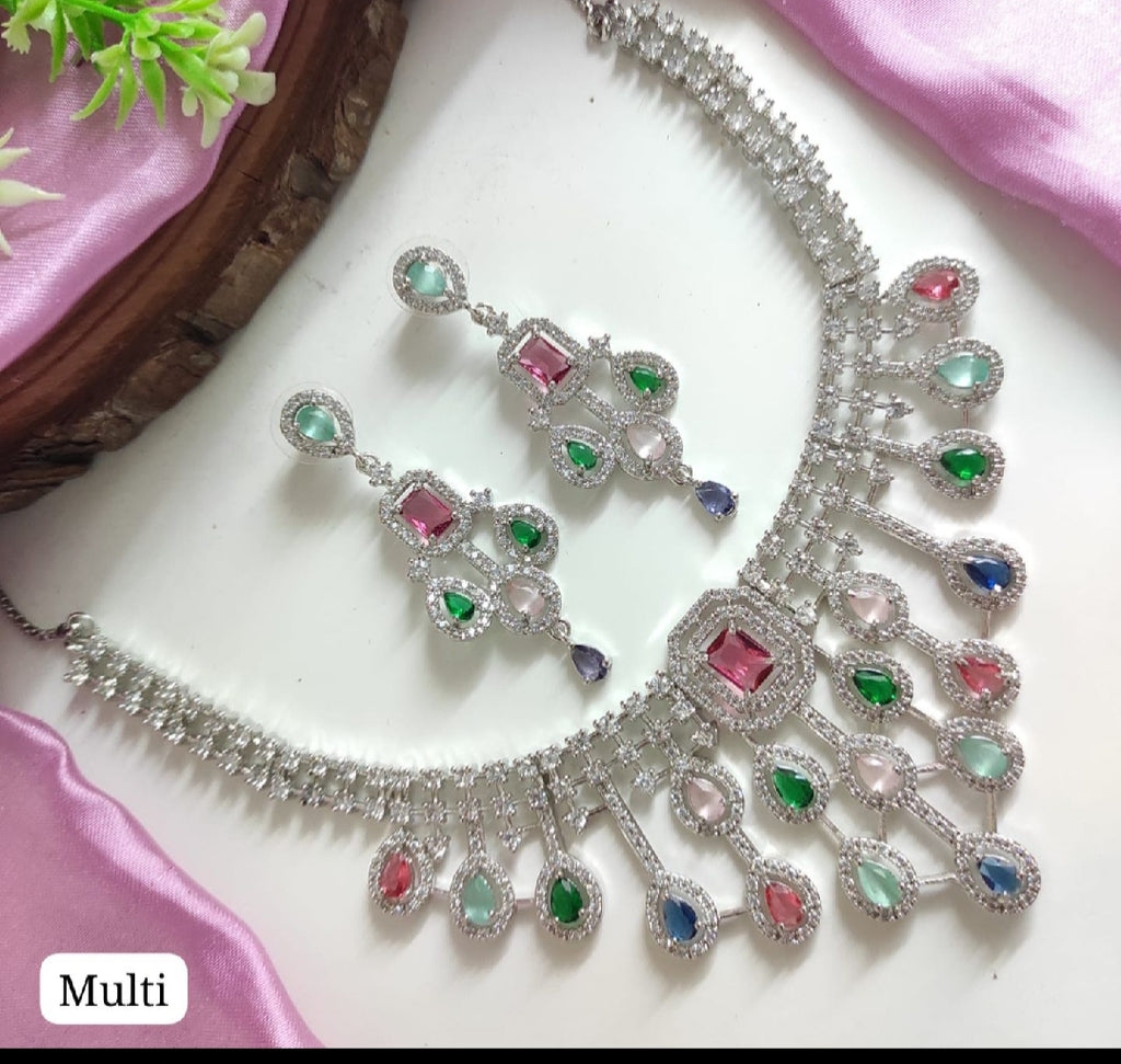 TIYANA JEWELS American Diamond Jewellery Set | Premium CZ Sparkle | Party Wear Jewellery ₹ 1499.00