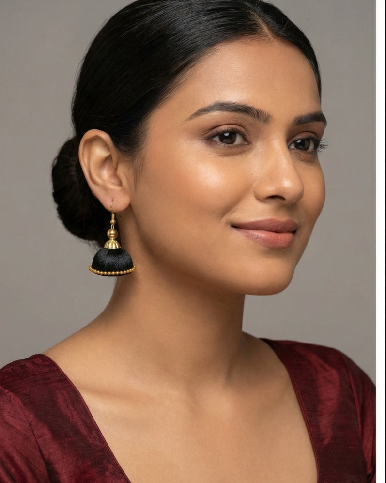 Silk Thread Earrings for Women | Lightweight Ethnic Jewellery – Tiyana Jewels