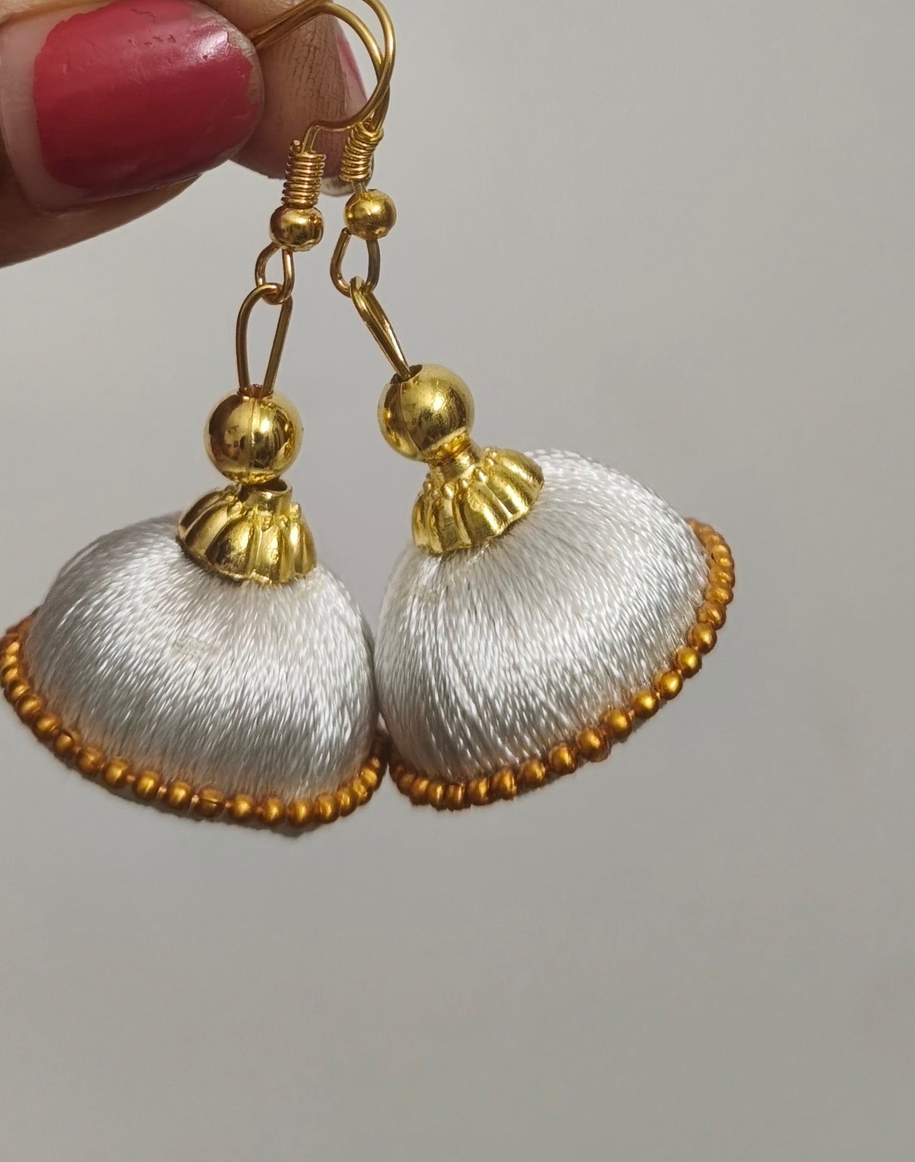 Silk Thread Earrings for Women | Lightweight Ethnic Jewellery – Tiyana Jewels