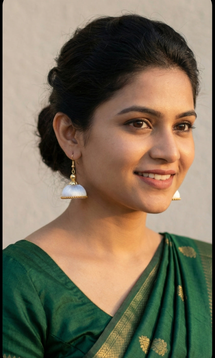 Silk Thread Earrings for Women | Lightweight Ethnic Jewellery – Tiyana Jewels